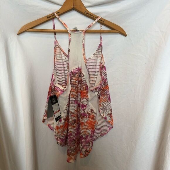 Under Armour Heat Gear Athletic top White/Orange/Pink XS NWT - Picture 2 of 8